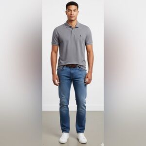 Nautica Men's grayish blue Polo Shirt #sportcore #mensactive #casualfit